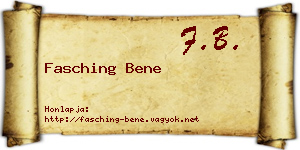 Fasching Bene névjegykártya